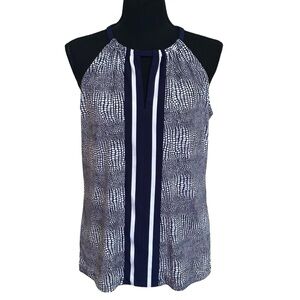 Michael Kors Navy and White Top